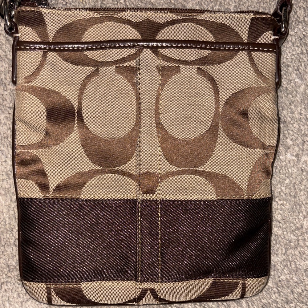 Coach Brown and Cream Crossbody Bag - Picture 2 of 11